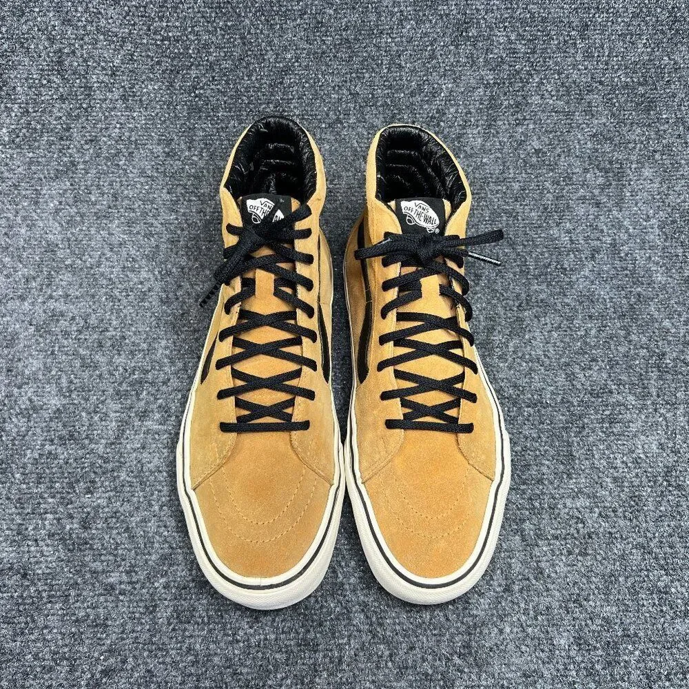 Vans Old Skool Sneakers Men's Size 9.5 Tan Suded Athletic High Top Skate‎ Shoes